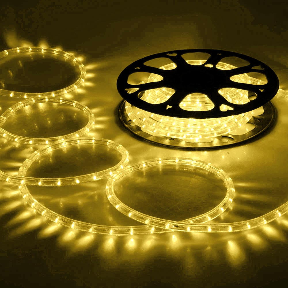 Delight 150ft Warm White 2 Wire Led Rope Light Outdoor Home Holiday Valentines Party Restaurant Cafe Decor