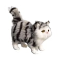 thumbnail image 3 of simhoa Cute Miniature Simulation Cat Figures Birthday Gift Collection Decoration Small Gray, 3 of 8