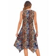 thumbnail image 4 of Fantaslook Floral Tank Dresses for Women Flowy Sleeveless Asymmetrical Hem Dress Beach Sundress with Pockets, 4 of 9