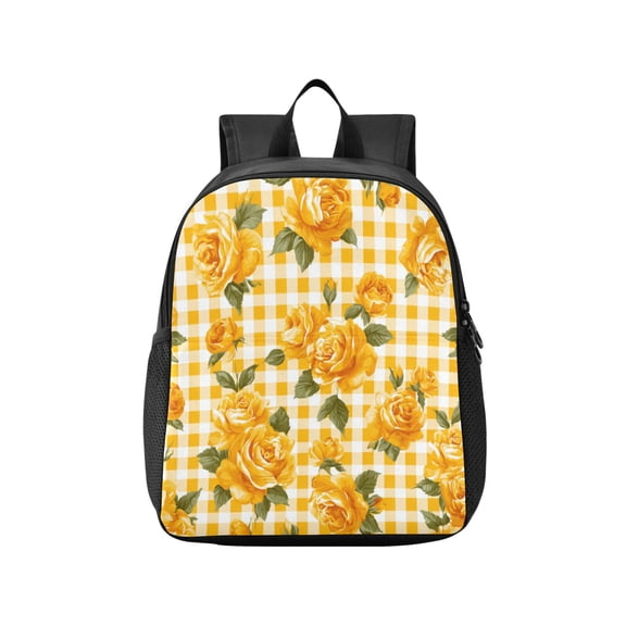 Toddler Backpack Elegant and Beautiful Yellow Roses Waterproof Lightweight Backpack Casual Mini Daypack for Daycare & Travel
