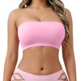 thumbnail image 2 of Bxsruta Women's Bandeau Bra Strapless Seamless Stretch Tube Top for Layering, 2 of 6