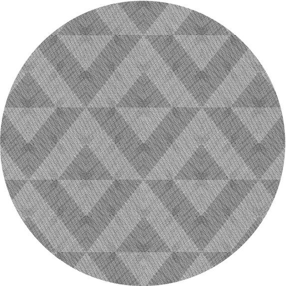 Ahgly Company Machine Washable Indoor Round Transitional Gray Cloud Gray Area Rugs, 5' Round