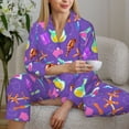 thumbnail image 6 of Vsdgher Chemistry Tools Pajamas Set Long Sleeve Sleepwear Womens Button Down Nightwear Pj Sets-Small, 6 of 7