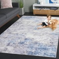 thumbnail image 5 of SAFAVIEH Santa Monica Otis Abstract Polyester Area Rug, Ivory/Blue, 6' x 9', 5 of 13