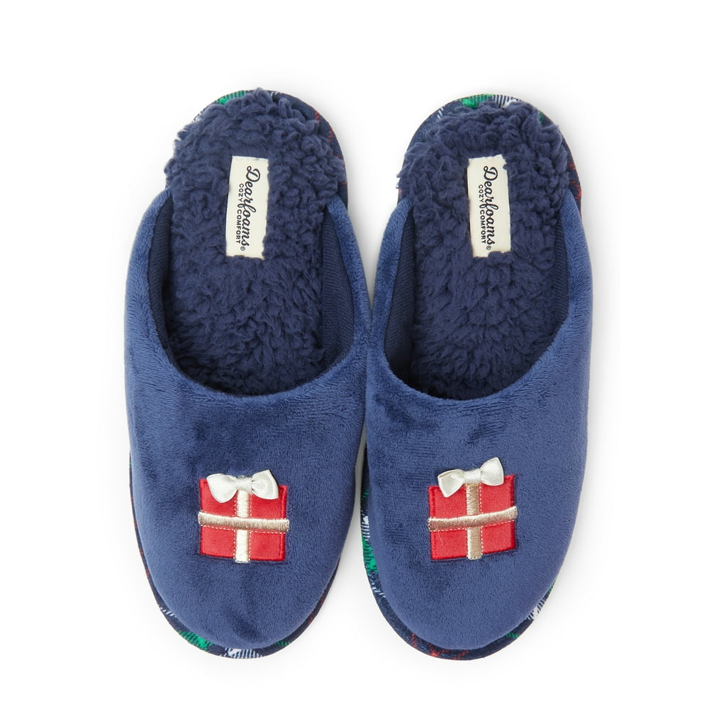 Dearfoams Dearfoams Cozy Comfort Holiday Slippers (Women's) Walmart Christmas Slippers Womens