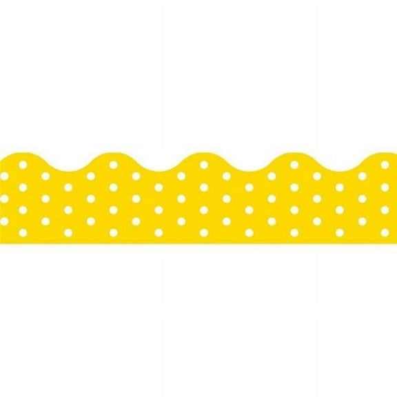 TREND Polka Dots Black Terrific Trimmers, 39 Feet Per Pack, 6 Packs