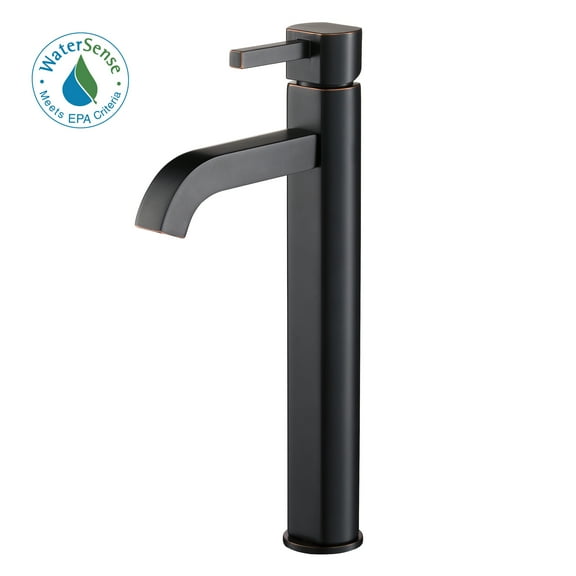 KRAUS Ramus Tall Vessel Bathroom Faucet, Oil Rubbed Bronze Finish