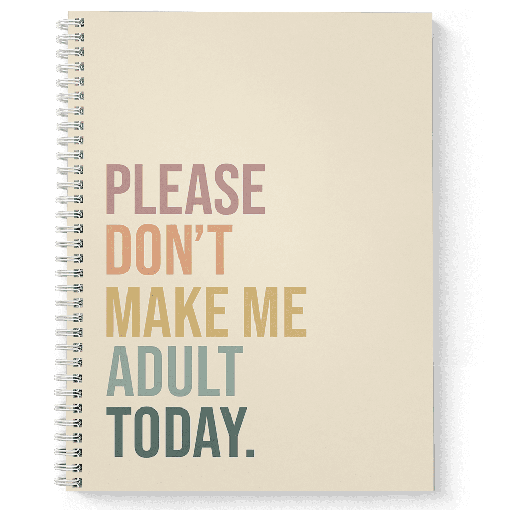 Softcover No Adulting 8.5