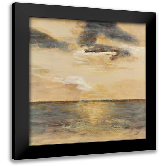 Shanti, Shima 12x12 Black Modern Framed Museum Art Print Titled - Color of Silence