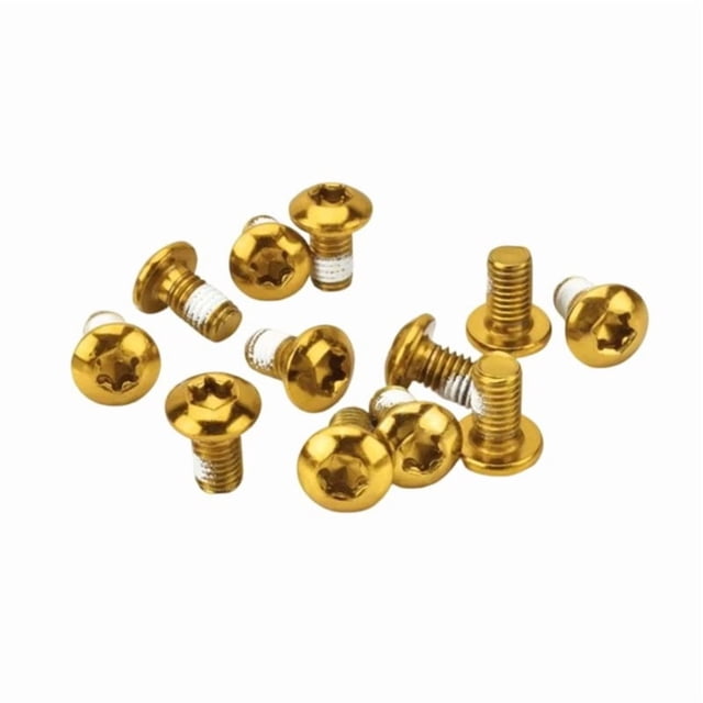 12 Tornillos Torx T25 M5x10mm de Acero Inoxidable para Rotor de Freno de Disco de Bicicleta, Accesorios para Bicicleta de Carretera y Montaña D