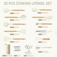 thumbnail image 2 of Slowfeel 32-Piece Silicone Kitchen Utensil Set with Holder, Heat Resistant Kitchen Gadget Set for Nonstick Cookware, 10 Hooks Included, White, 2 of 6