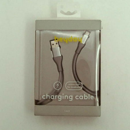 heyday 6' Micro-USB to USB-A Round Cable - Cool Gray/Silver