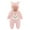 Pink, variant on Hwmodou Girls Jumpsuits Baby Unisex Print Animal Spring Long Sleeve Hooded Romper Jumpsuit Clothes Fall Winter Baggy Onesies,0-3M