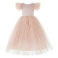 thumbnail image 2 of Ekidsbridal Vintage Corset Feather Flower Girl Dress Pageant Dresses for Girls OS1 4, 2 of 3
