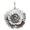 Silver Black, variant on Natural Abalone Shell Pendant Handmade 3-Layered Flower Necklace Seashell Jewelry Decoration Gift, Mysterious Silver Black Floral Charms, 10.0 x 7.0 in / 25.4 x 17.8 cm