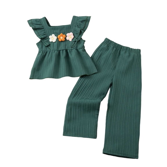 Toddler Girl Clothes, 2Pcs Baby Girl Summer Outfits Sleeveless Bow Knot Tank Shirts Tops Shorts Clothing Sets 1-5T Girls Summer Set 2-7 Years,2-3 Years