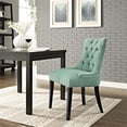 thumbnail image 2 of Modway Chaise de Salle à Manger en Tissu Capitonné Regent, Vert Laguna, 2 of 4