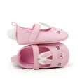 thumbnail image 5 of CAICJ98 Baby Girls Mary Jane Flats Bunny Single Shoes Princess Wedding Dress Ballet Shoes Non-Slip Toddler First Walking Shoes Newborn Crib Shoes Pink,12-18 Months, 5 of 6