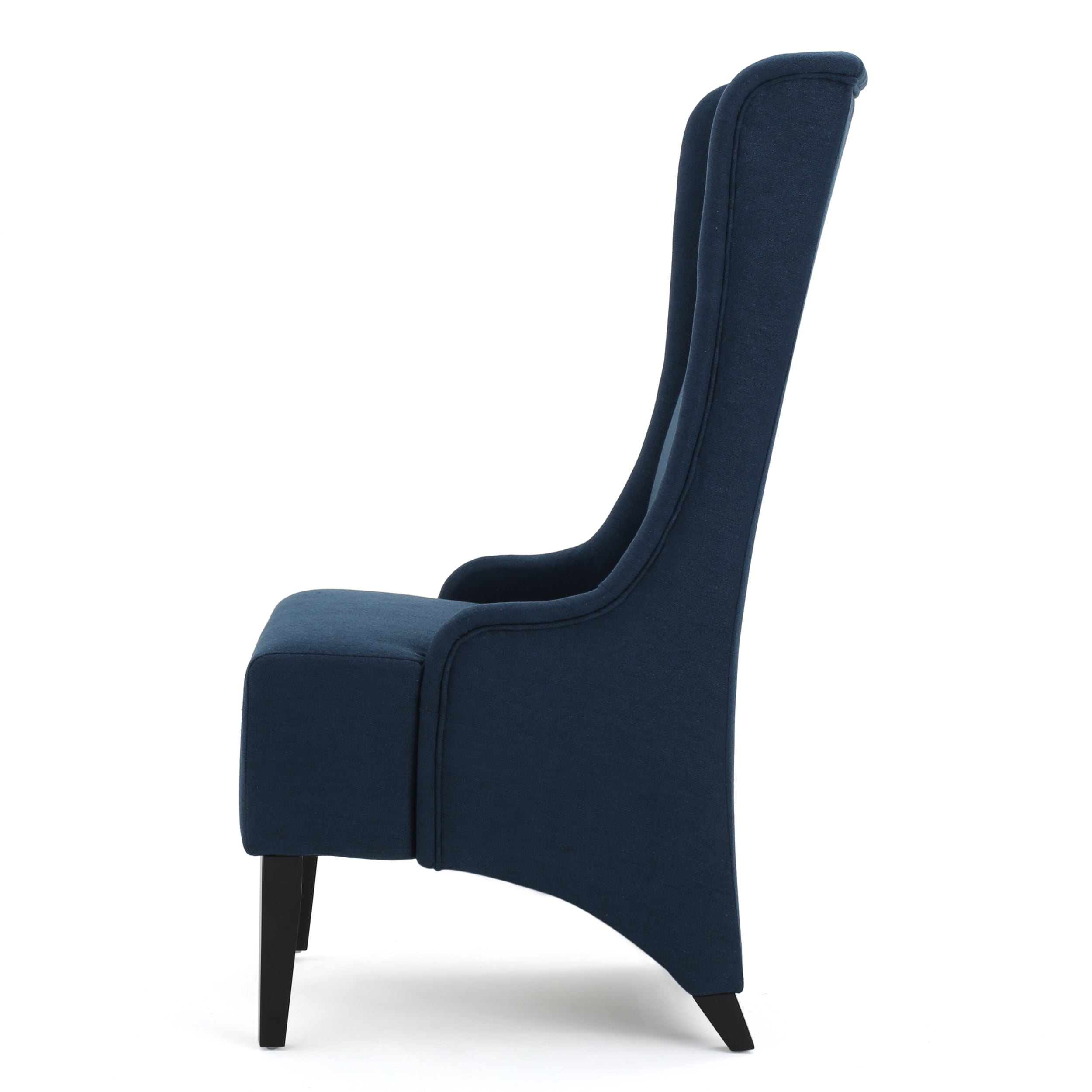 Noble House Ivette Contemporary Fabric Dining Chair, Dark Blue