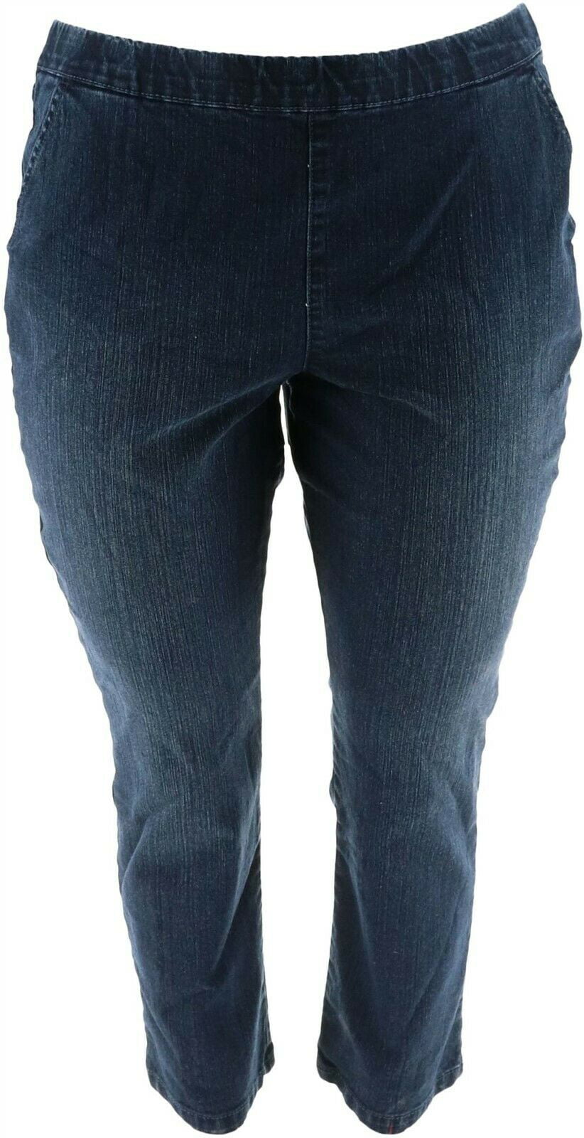 Denim & Co. - Denim & Co Modern Pull-on Straight Leg Jeans Women's ...
