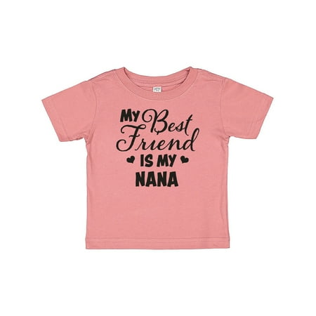 

Inktastic My Best Friend is My Nana with Hearts Gift Baby Boy or Baby Girl T-Shirt