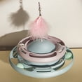 thumbnail image 1 of Cat Turntable Toy Interactive Funny Feather Circular Turntable Kitten Toys for Cats Kittens Purple Blue, 1 of 5