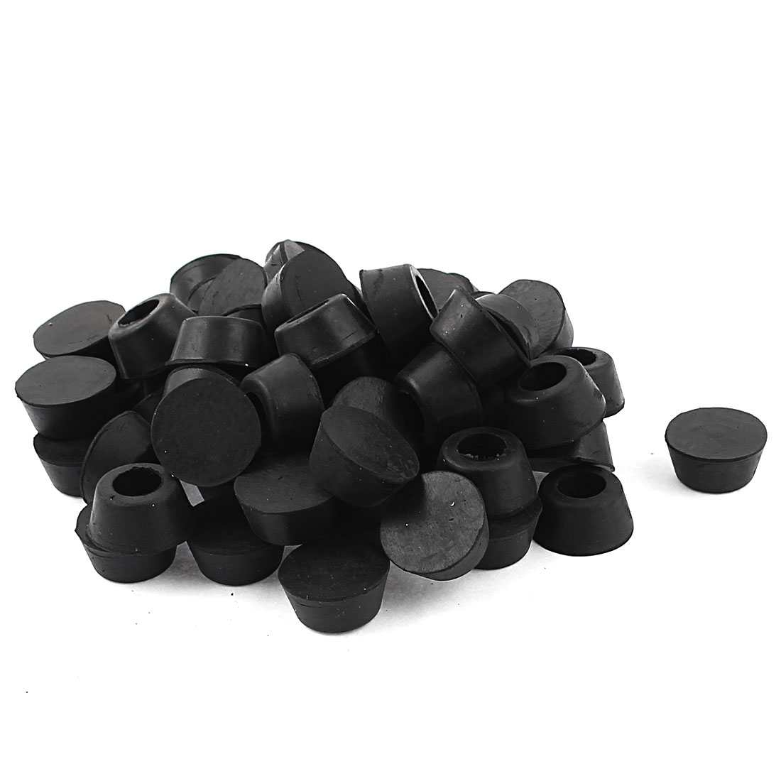 60Pcs Black Rubber 25mmx12mm Feet Protector Protective Chair Leg Tips