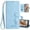 Lightblue, variant on Dteck for Google Pixel 10 /10 Pro Wallet Case with Wrist Strap, Matte PU Leather Flip Folio Phone Case 6.3“,Darkblue