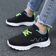 thumbnail image 6 of ZHOGXU Toddler Kids Girls Sneakers Non Slip Flat Sole Soft Sole Mesh Lightweight Breathable Sports Shoes For Casual Daily Wear,Blue,7-8 Years, 6 of 9
