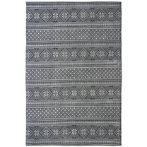 SAFAVIEH Cedar Brook Lynette Southwestern Cotton Area Rug, Black/Ivory, 5' x 8'