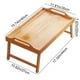 thumbnail image 3 of Bandeja de desayuno plegable junto a la cama con patas plegables y asa Mesa de refrigerio multifuncional adecuada para comer Sofá Ver películas y trabajar Mesas plegables de bambú resistentes y establ, 3 of 9