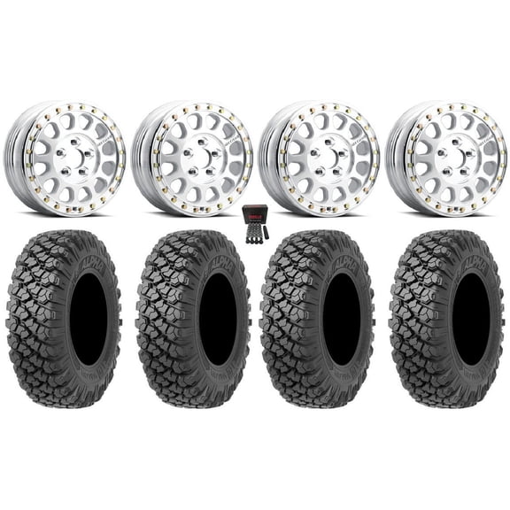 Method 401-R Beadlock 15" Wheels Raw 35" Alpha Tires Polaris RZR Turbo R & Pro R Ranger 1500 Xpedition