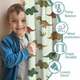 thumbnail image 3 of Blackout Kids Curtains,Light Green Dinosaurs Plants Pattern Childrens Insulated Curtains Set Of 2,Bedroom Essentials,Toddler Room Decor 52"x63", 3 of 5