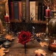 thumbnail image 4 of Halloween Artificial Dead Rose Branches, Black Creepy Twig Stems Wilted Flower Spray, Fake Floral Picks for Vase Home Fall Decoration, Spooky Halloween Decor, 4 of 7