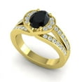 thumbnail image 2 of 2.35 T.C.W Natural Diamond Black Onyx Gemstone Trendy Engagement Ring for her Solid 14K Yellow Gold Size 5.5 by Diamond-Capitals, 2 of 8