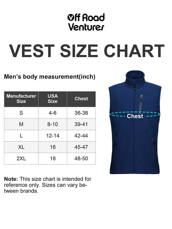 Off Road Ventures Mens Golf Vest Lightweight Waterproof Sleeveless Softshell Running Vest for Outerwear Fishing