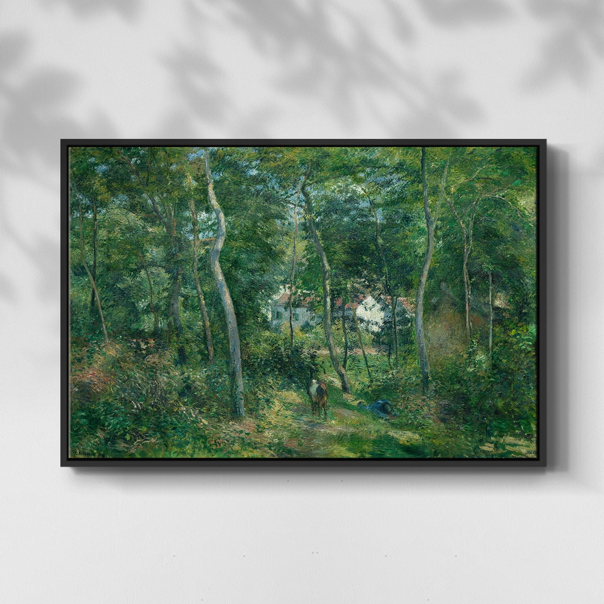Vintage Landscape-XXX By Wexford Home Framed in Black Wood Gallery Wrapped Canvas 27 in. x 41 in.