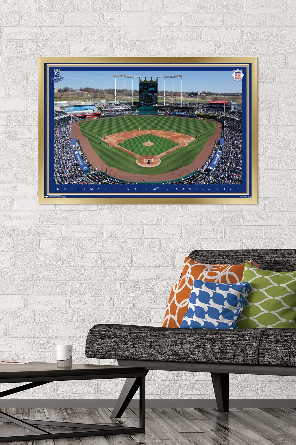 MLB Kansas City Royals - Kauffman Stadium 15 Wall Poster, 22.375" x 34", Framed