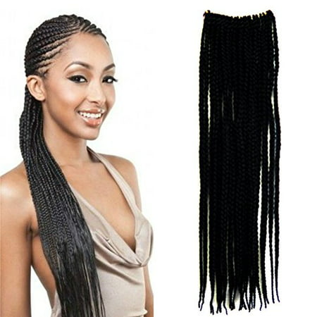 Hand Crochet Braids Hair Box Braid Style Senegalese Extension, Length 18