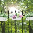 thumbnail image 5 of Topboutique 2 Pcs Railing Planter Box Outdoor Balcony Hanging Flower Pots Railing Fence Garden Balcony Planter Pots Metal Bucket Flower Holders for Garden Yard Patio Porch Home Decor,White,16 inch, 5 of 8