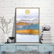 IDEA4WALL Framed Canvas Wall Art for Living Room, Bedroom Nordic Style Mountains Canvas Prints for Modern Home Decoration Ready to Hang