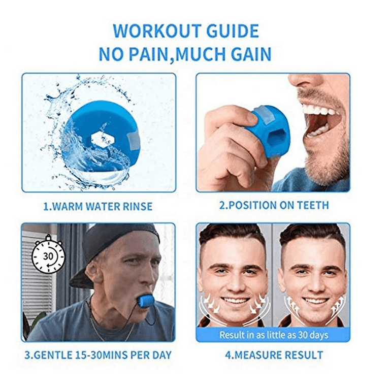 Jawline Exerciser | Food Grade Jaw exerciser for Men and Women | Works as  double chin eliminator and face exerciser for Neck, Face and Jaw exercise 