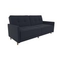 thumbnail image 2 of Home Square 2 Piece Coil Linen Convertible Sleeper Sofa Set in Navy Blue, 2 of 10
