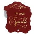 thumbnail image 1 of Inkdotpot Pack Of 100 Real Gold Foil Bracket Shape Paper Tags Let Love Sparkle Wedding Favor Hang Tags, 1 of 1