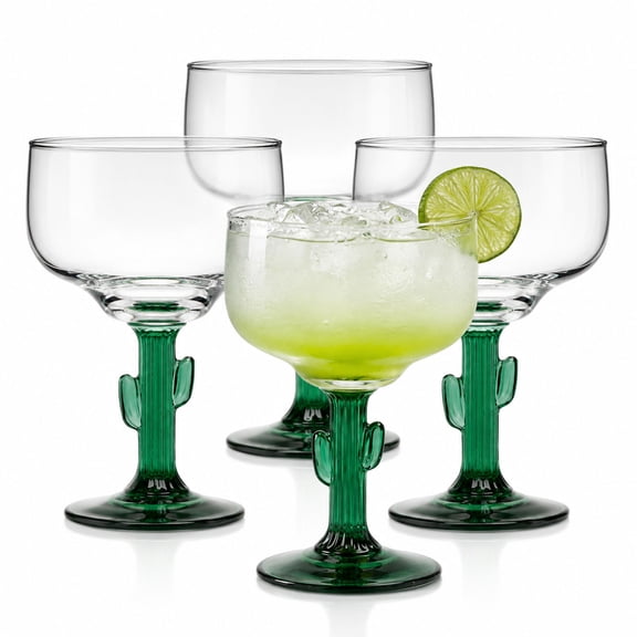 Libbey Cactus Margarita Glasses, 16-ounce, Set of 4