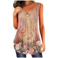 thumbnail image 2 of SMihono Hauts pour Femmes Débardeur pour Femmes Mode Débardeur d'Été pour Femmes à Col en V Sans Manches Imprimé Débardeur Décontracté Blouse Débardeur pour Femmes Hauts d'Été pour Femmes, 2 of 5