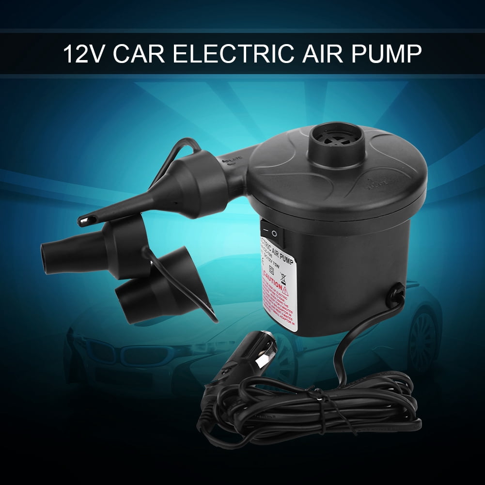 Tebru Auto Car 12V Electric Air Pump Inflator Deflator for Boat Bed