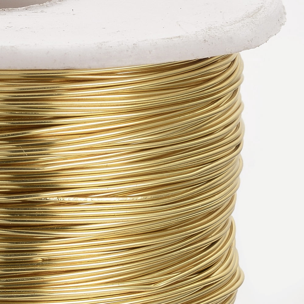 Copper Wire for Jewelry Making Long-Lasting Plated Golden 26 Gauge 0.4mm about 2952.75 Feet(900m)/roll