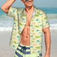 thumbnail image 7 of Fuzoiu Armadillo Floral Print Hawaiian Shirt for Men, Summer Beach Casual Short Sleeve Button Down Shirts, Men’s Beach Summer Shirts with Pocket,X-Large, 7 of 7