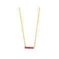 thumbnail image 5 of Women's Welry Ruby Six Stone Bar Pendant Necklace in 10kt Gold, 17", 5 of 5